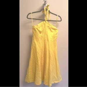 J. Crew Yellow Mini Halter Dress